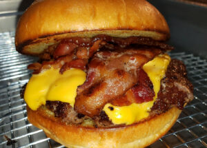 Bacon Cheese Burger For Holiday Party Catering.